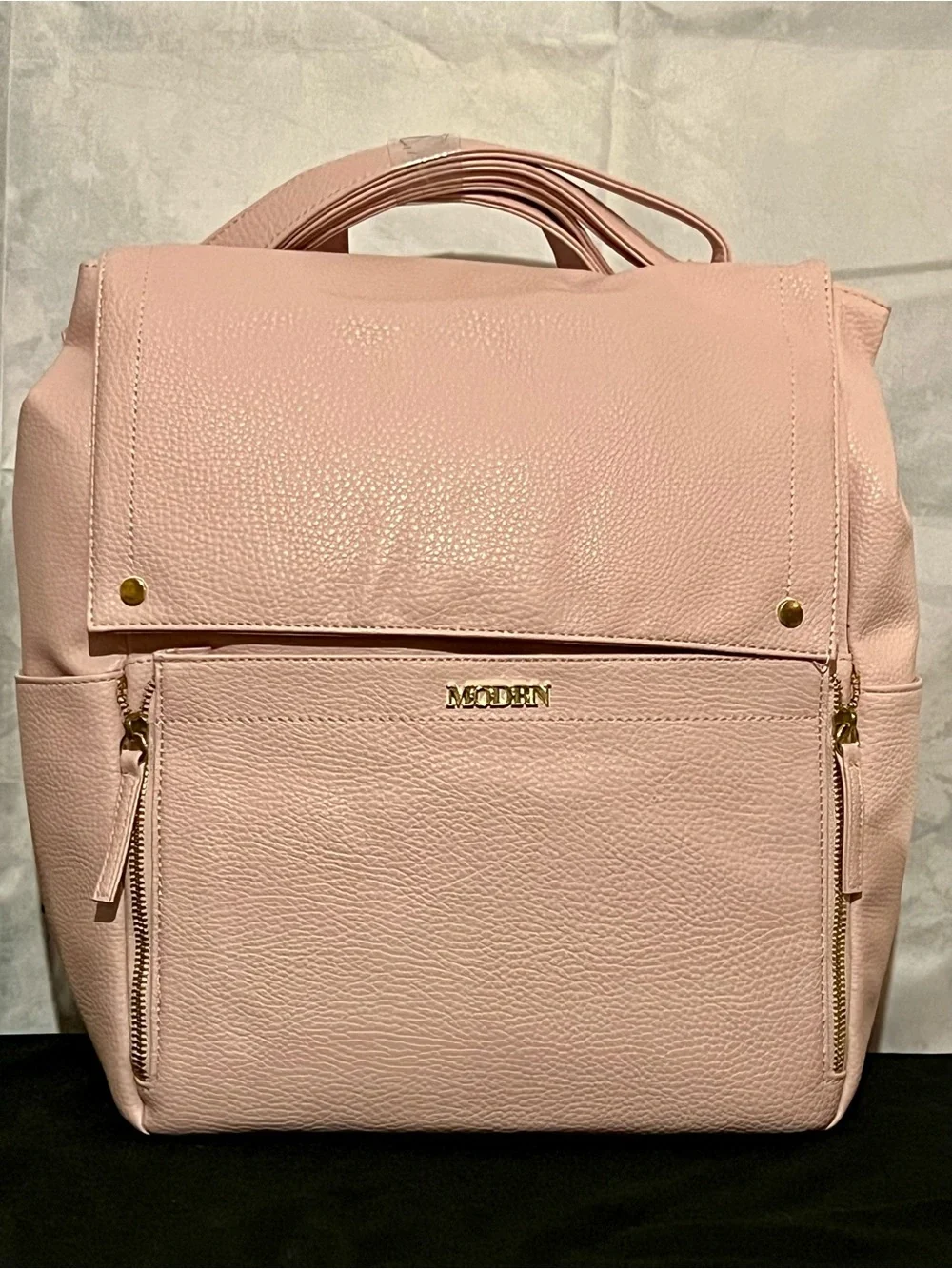 MoDRN Charli Convertible Diaper Bag Backpack - Pink Vegan Leather NWT